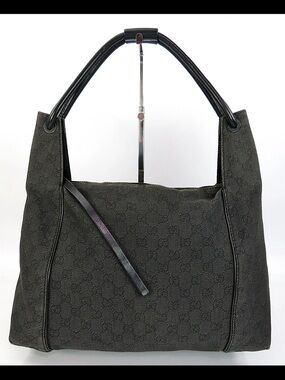 Gucci Black Monogram Shoulder Bag